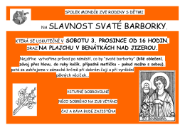 na slavnost svaté barborky