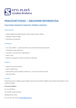 Obchodní referent/ka