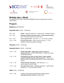 Britský den v Brně - British Chamber Of Commerce Czech Republic