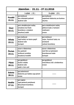 J&iacute;deln&iacute;ček : 21.11.