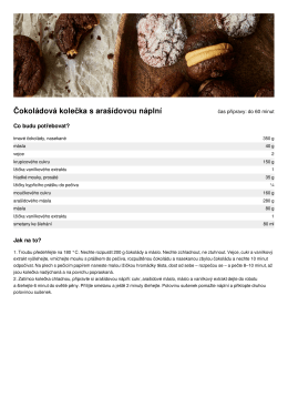 Čokol&aacute;dov&aacute; kolečka s ara&scaron;&iacute;dovou n&aacute;pln&iacute;