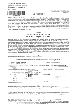 Dražebn&iacute; vyhl&aacute;&scaron;ka