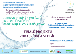 finále projektu voda, půda a sedláci