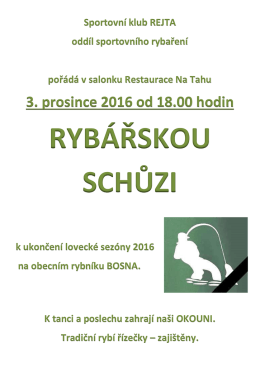 3. prosince 2016 od 18.00 hodin