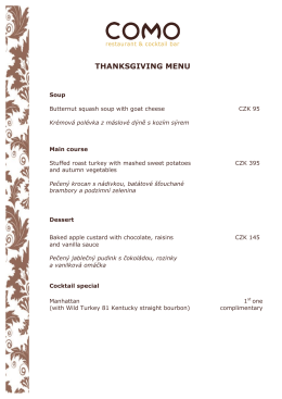 thanksgiving menu