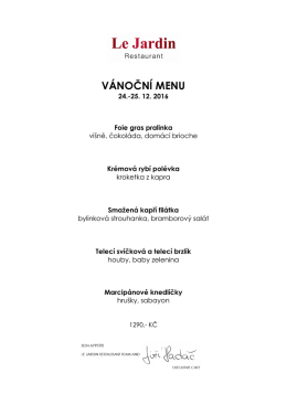 vánoční menu
