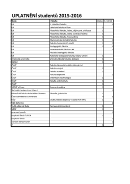 Tabulku přijetí maturantů 2016 na školy