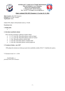1 - FOTBALOV&Aacute; ASOCIACE ČESK&Eacute; REPUBLIKY