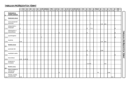 TABULKA PRŮŘEZOV&Yacute;CH T&Eacute;MAT