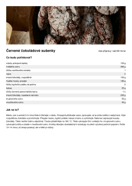 Červen&eacute; čokol&aacute;dov&eacute; su&scaron;enky