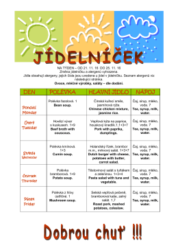 J&iacute;deln&iacute;ček Z&Scaron; do 25. 11. 2016 - Z&aacute;kladn&iacute; &scaron;kola Trivium Plus Dobřany
