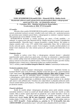 XXIII. SENIORFORUM Kroměříž 2016 – Memoriál
