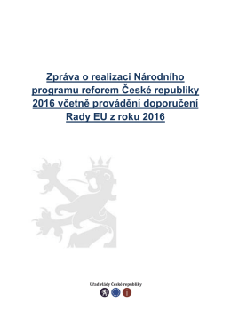 Zprávu o realizaci Národního programu reforem České