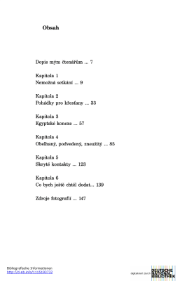 Dopis mým čtenářům 7 Kapitola 1 Nemožná setkání 9 Kapitola