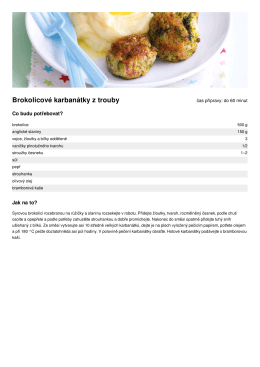 Brokolicové karbanátky z trouby