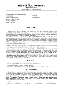 VGP HALY A- D - SŘ - výzva a přerušení - Jeneč