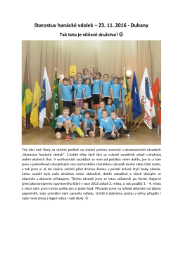 Starostuv hanácké vdolek – 23. 11. 2016