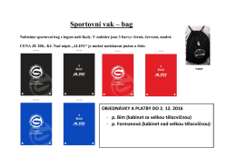 Sportovní vak – bag