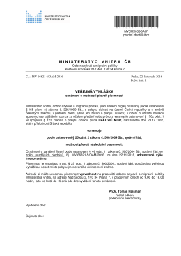 DAKOVIČ Mitar - Ministerstvo vnitra Česk&eacute; republiky