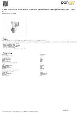 VANA S venkovní reflektorové svítidlo se senzoremem a