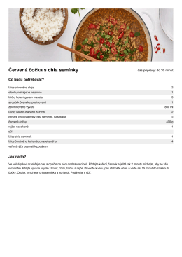 Červen&aacute; čočka s chia sem&iacute;nky