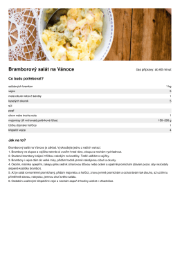 Bramborov&yacute; sal&aacute;t na V&aacute;noce