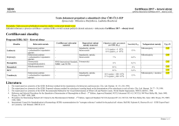 Certifikace 2017 - krevní obraz