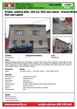 Prodej, rodinný dům, 240 m2, Ústí nad Labem