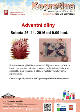 VM 26. 11. 2016 Adventní dílny