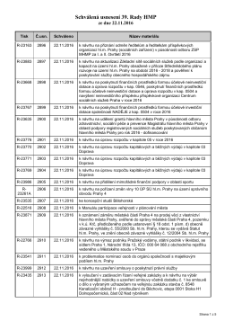 přehled usnesení