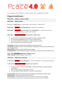 Program konference Pr&aacute;ce 4.0