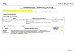 Certifikace 2017 - imunologie