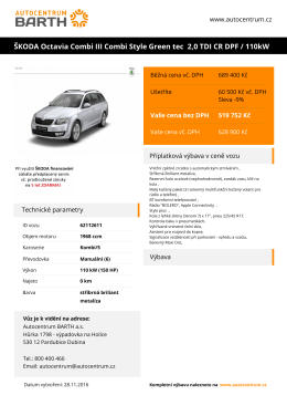 ŠKODA Octavia Combi III Combi Style Green tec 2,0 TDI CR DPF