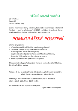 pomikulášské posezení