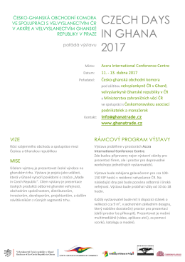 CZECH DAYS IN GHANA 2017