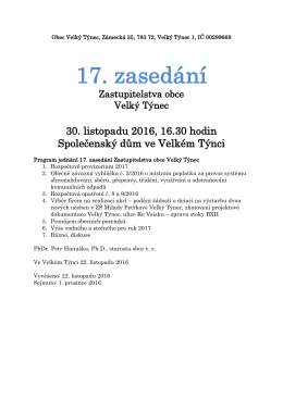 17. zased&aacute;n&iacute; - Velk&yacute; T&yacute;nec