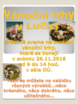 V&aacute;nočn&iacute; trhy v Lučici