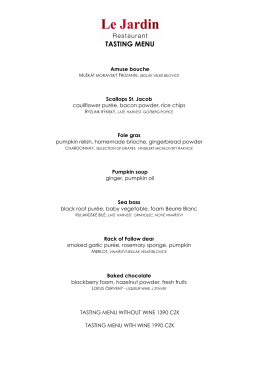 degustačn&iacute; menu