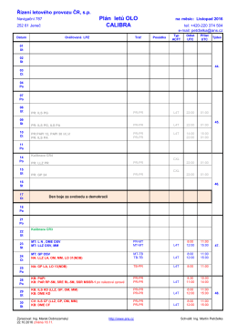 Plán letů OLO CALIBRA - Řízení letového provozu ČR, sp