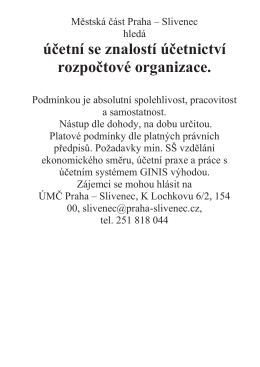 Inzer&aacute;t - Městsk&aacute; č&aacute;st Praha