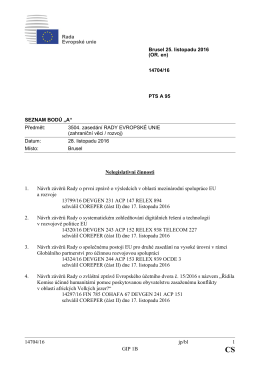 14704/16 jp/bl 1 GIP 1B Nelegislativní činnosti 1. Návrh závěrů