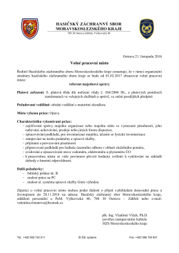 Voln&eacute; PM referent majetkov&eacute; spr&aacute;vy OP_ 8 PT