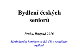 Bydlení českých seniorů