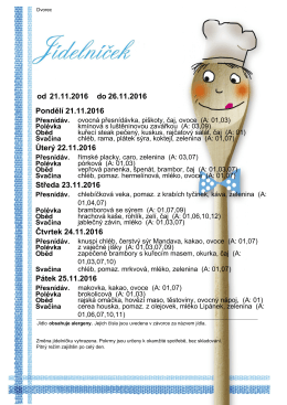 Dvorec 21. – 25. 11. 2016