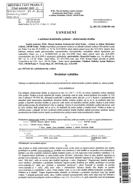 východ - dražba nemovitostí v k.ú. Dolní Chabry, obec