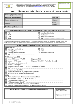 10.02 ž&aacute;danka o vy&scaron;etřen&iacute; v genetick&eacute; laboratoři