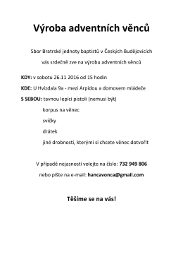 Výroba adventních věnců