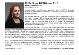 RNDr. Ilona Ali Bl&aacute;hov&aacute;, Ph.D.