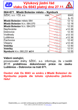 064 + 071 V&yacute;lukov&yacute; j&iacute;zdn&iacute; ř&aacute;d
