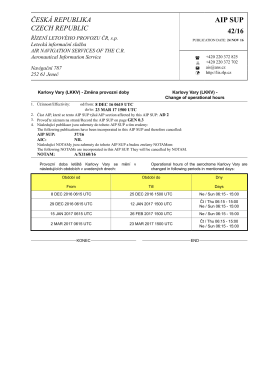 AIP SUP 42/16 - Letecká informační služba